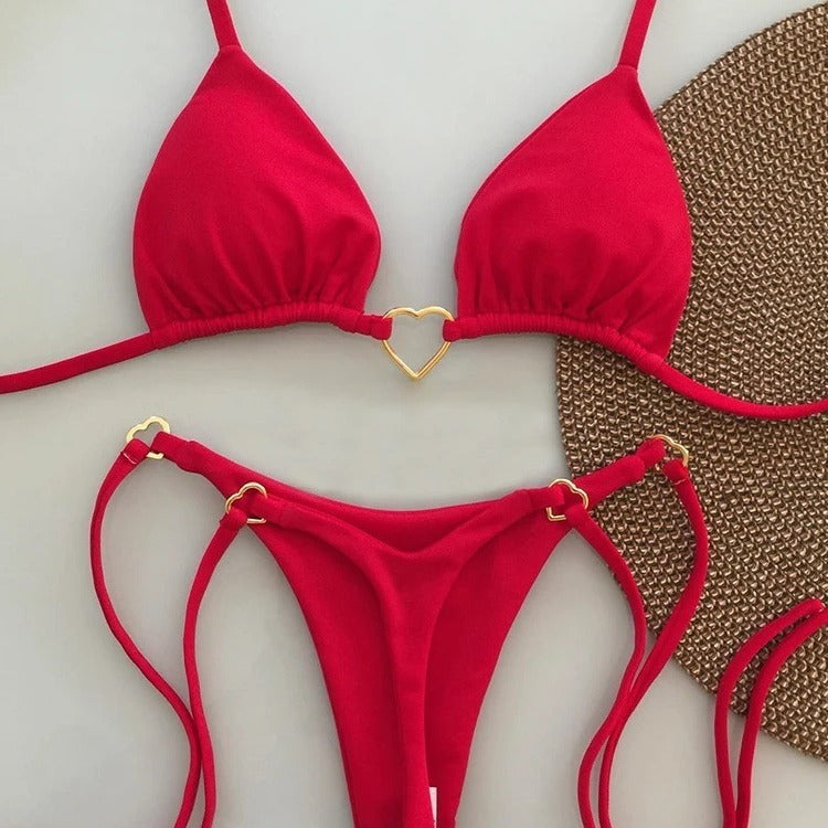 New Solid Color Bikini Low Waist