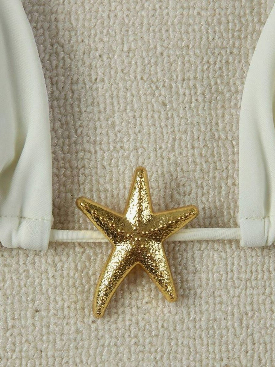White String Star Bikini