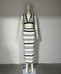 2pcs Black & White Crochet Set