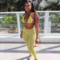 Mesh Bikini Cutout Trouser Set