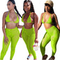 Mesh Bikini Cutout Trouser Set