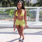 Mesh Bikini Cutout Trouser Set