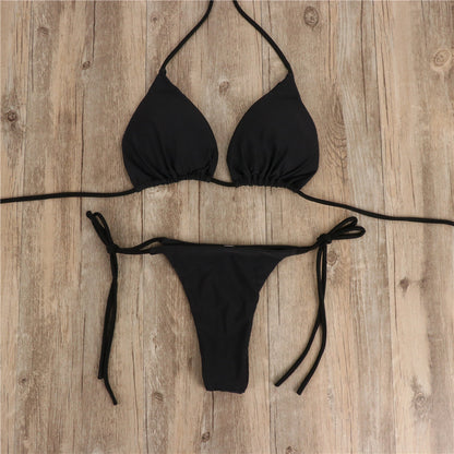 2pcs Lace-up Adjustable Bikini