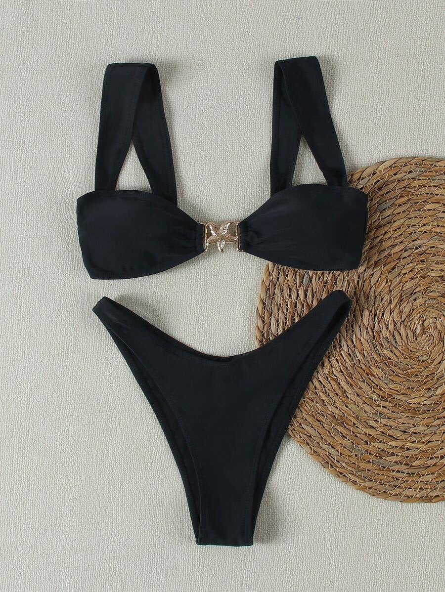 Cross-border Swimsuit Metal Decoration Bikini