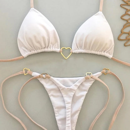New Solid Color Bikini Low Waist